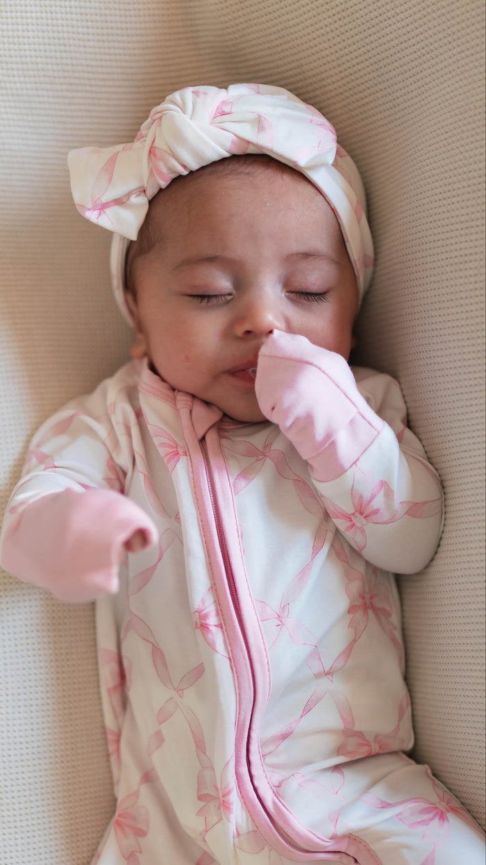 Infant Knot Head Bow in Rosie