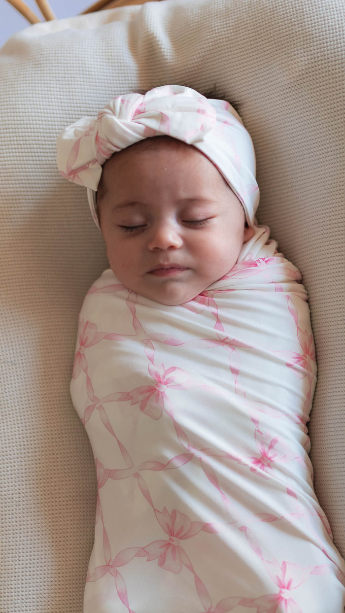 Infant Knot Head Bow in Rosie