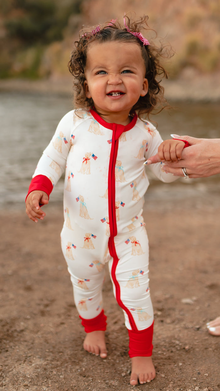 Infant Romper in American Pups