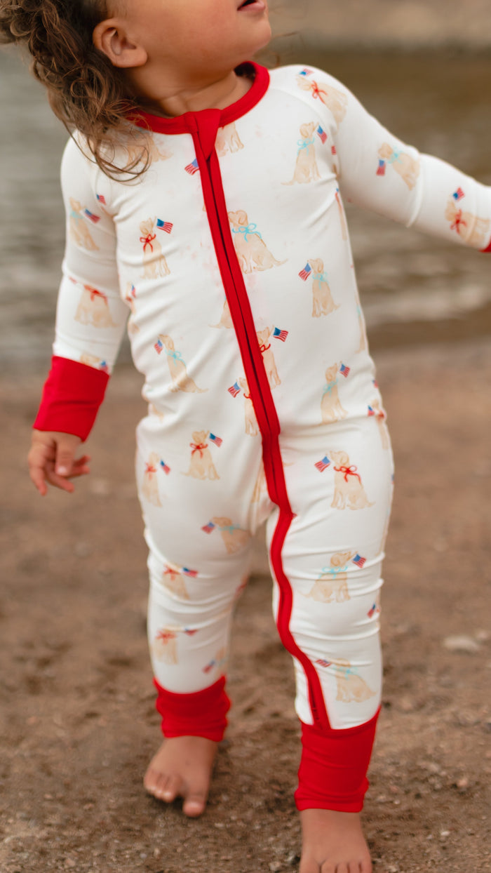 Infant Romper in American Pups
