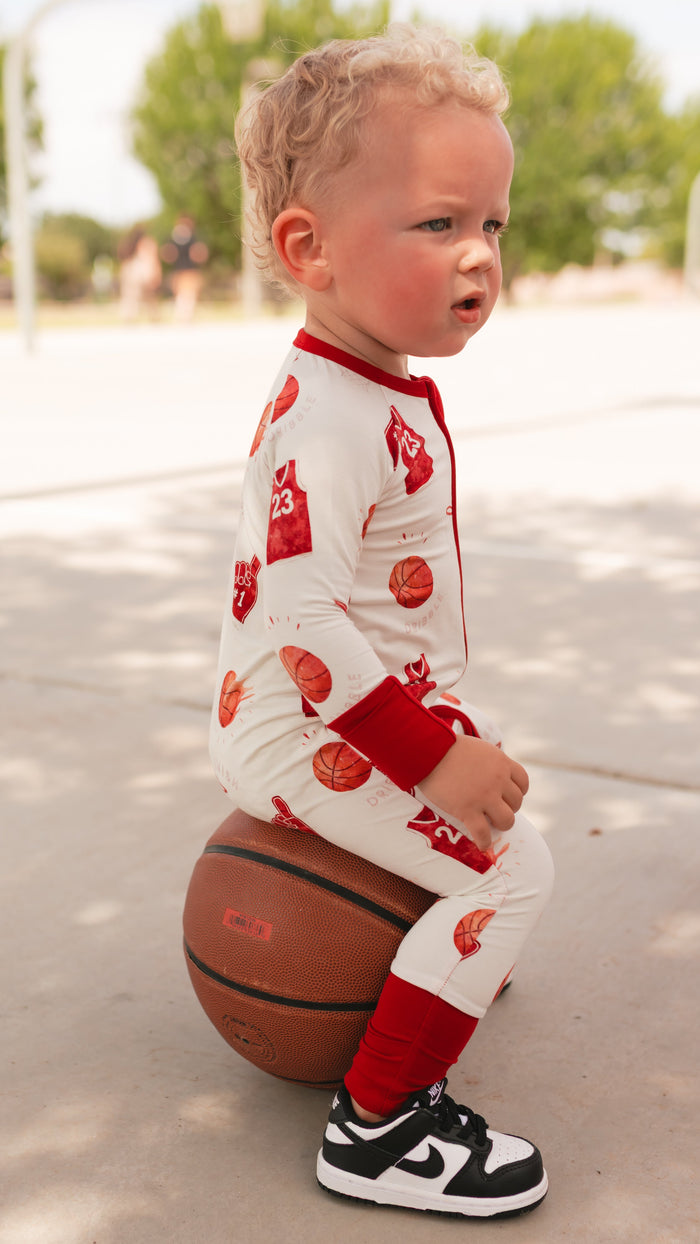 Infant Romper in Basketball