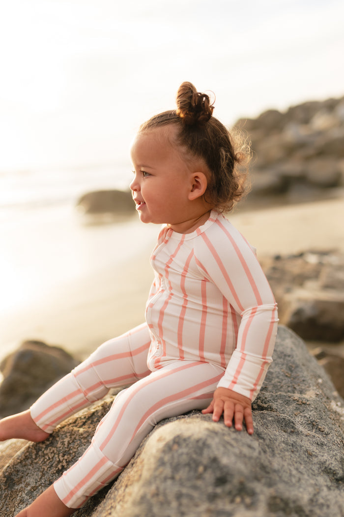 Infant Romper in Beach Stripes