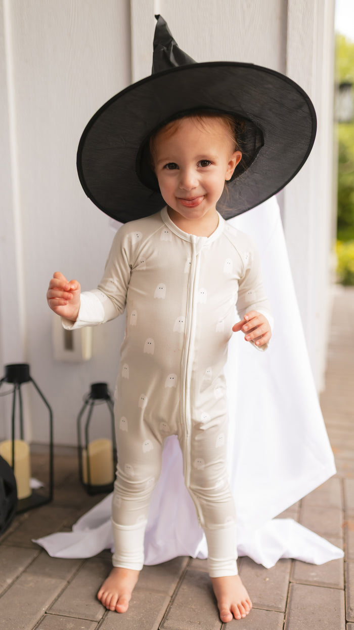 Infant Romper in Cream Ghost