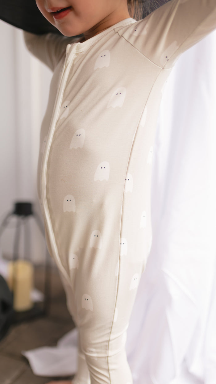 Infant Romper in Cream Ghost