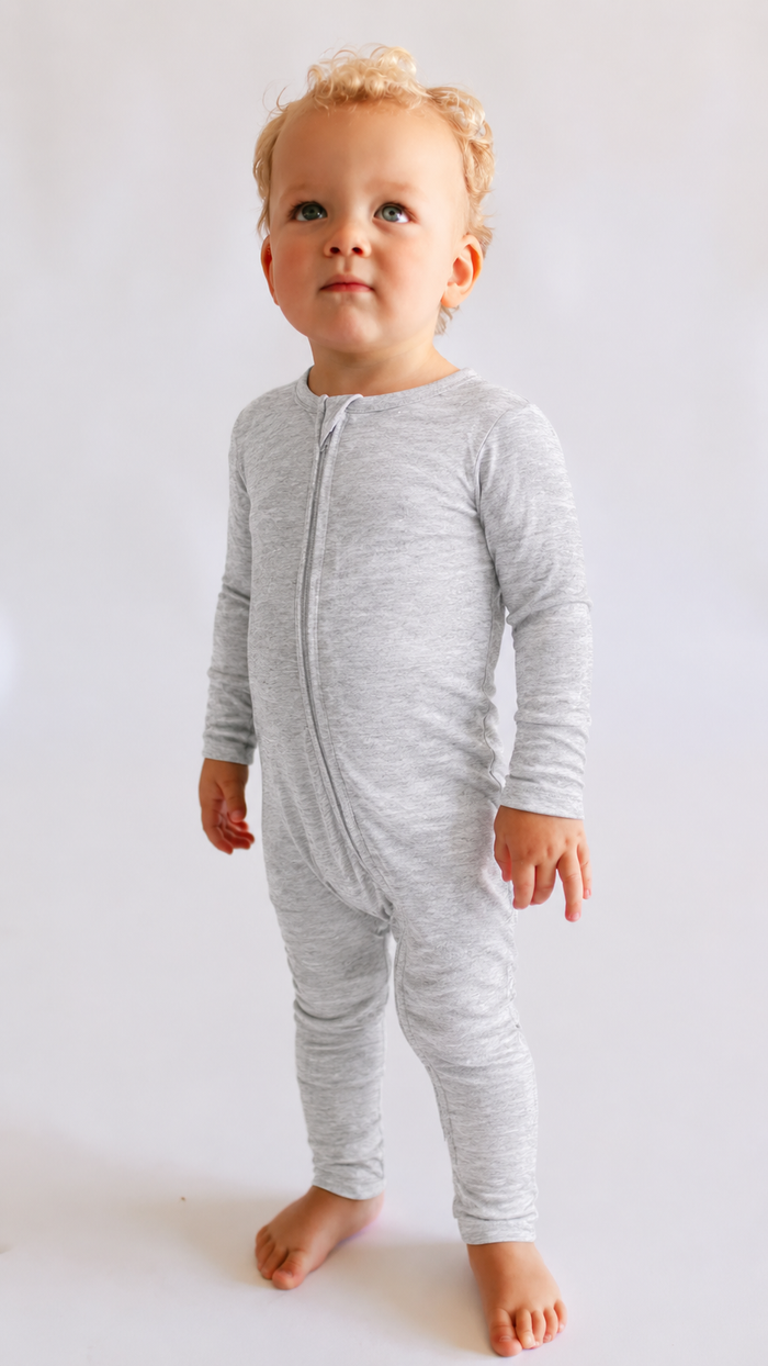 Infant Romper in Heather Grey