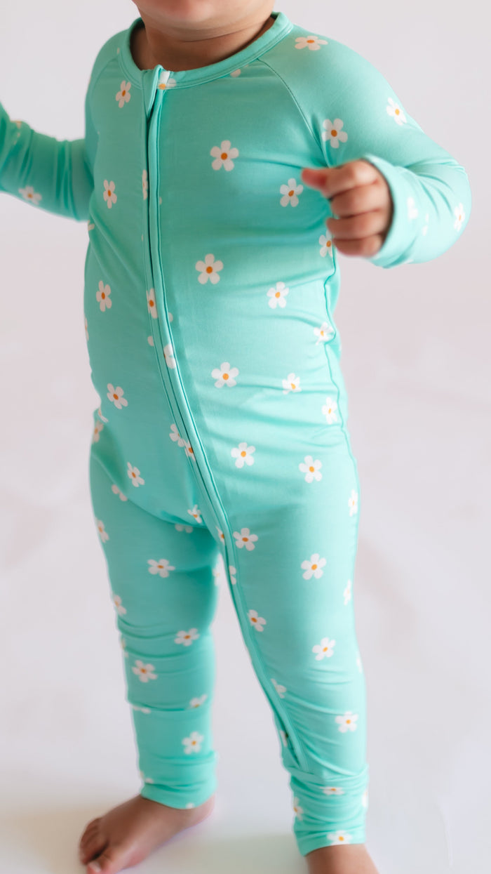 Infant Romper in Neon Flowers