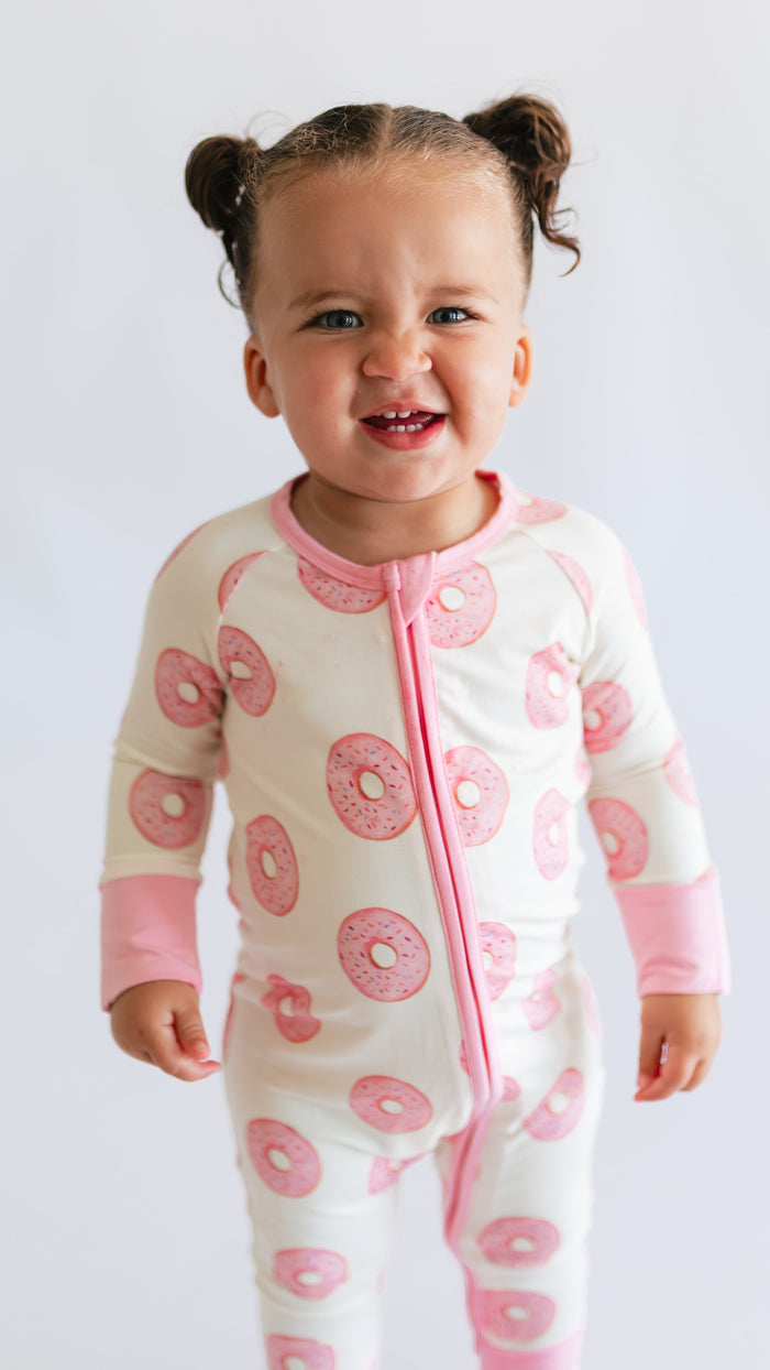 Infant Romper in Pink Donuts