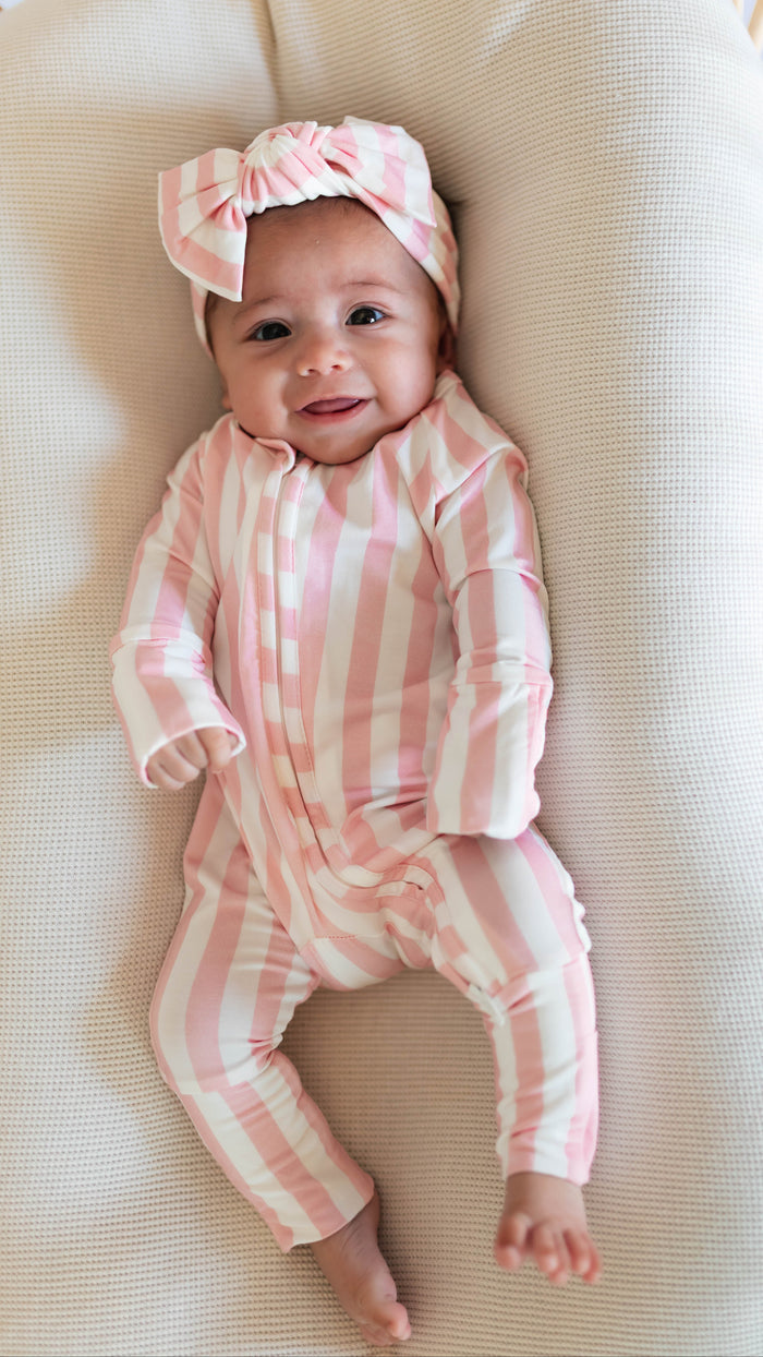 Infant Romper in Poppy