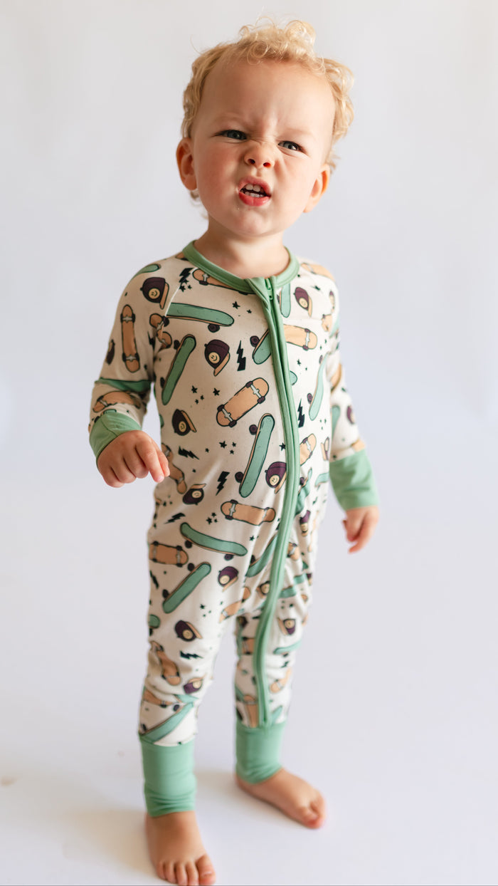 Infant Romper in Skateboard