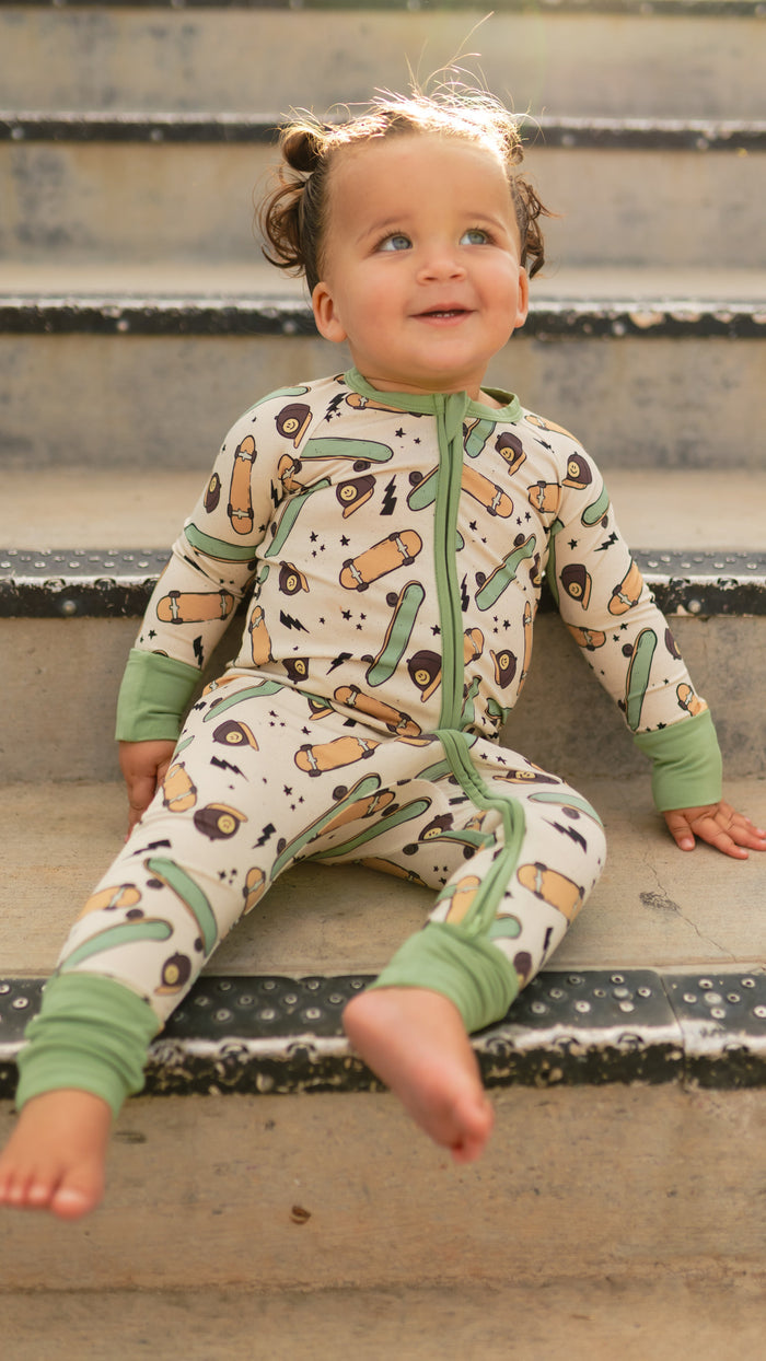 Infant Romper in Skateboard
