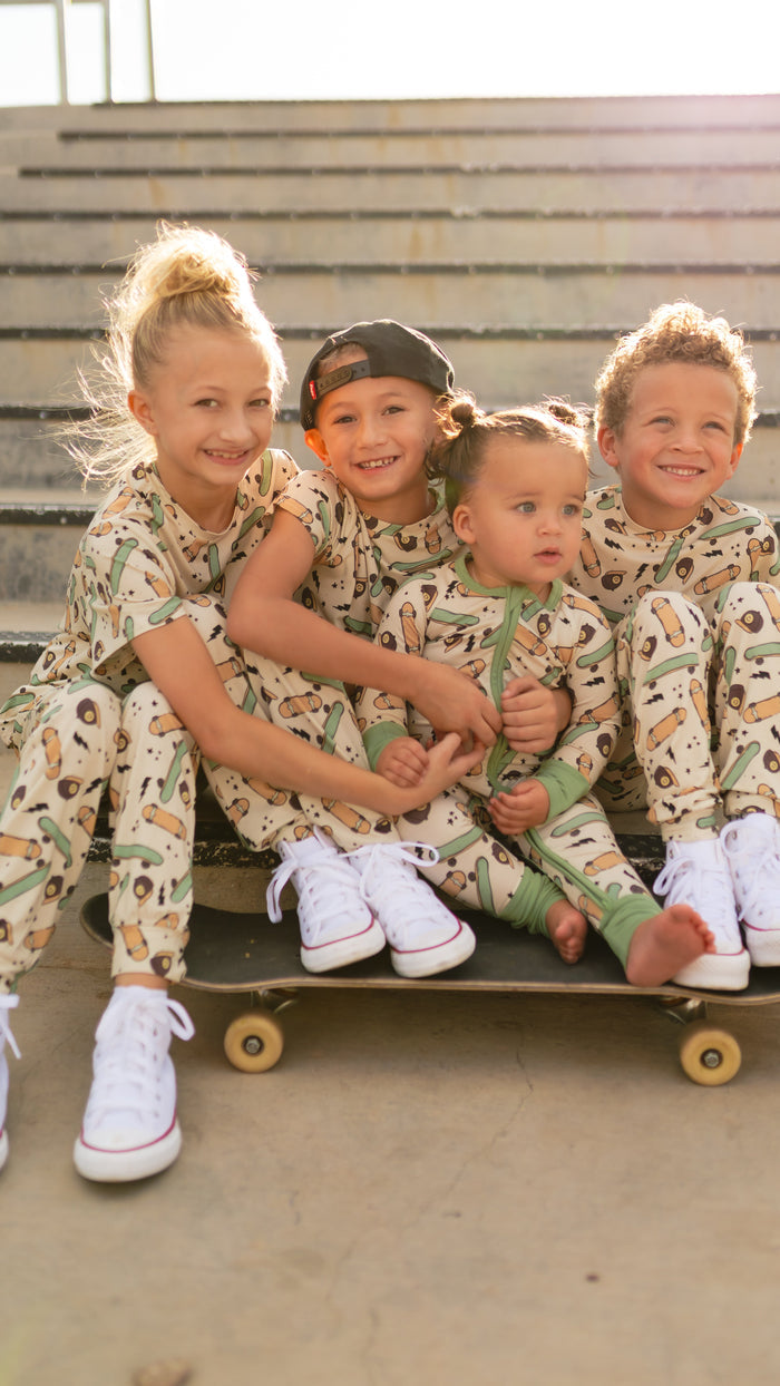 Infant Romper in Skateboard