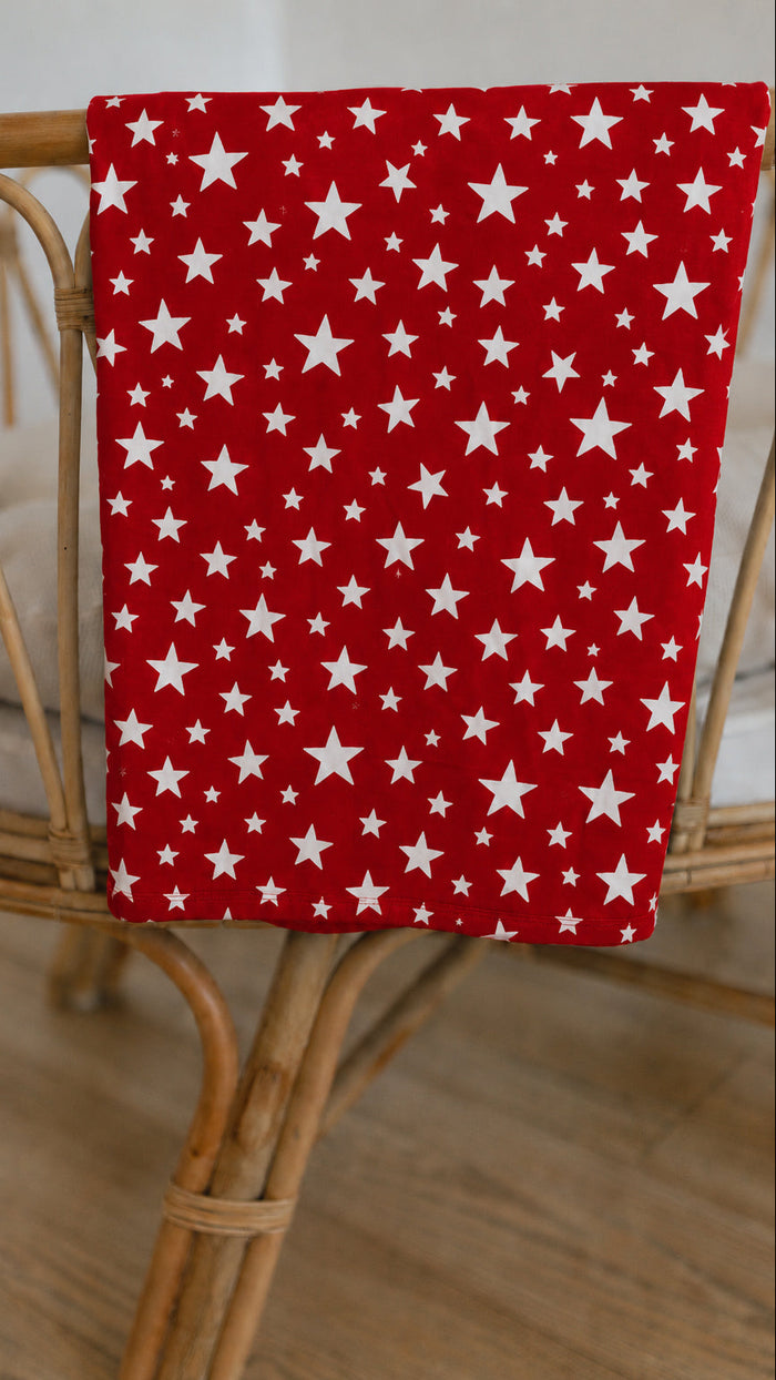 Infant Swaddle in Red Stars