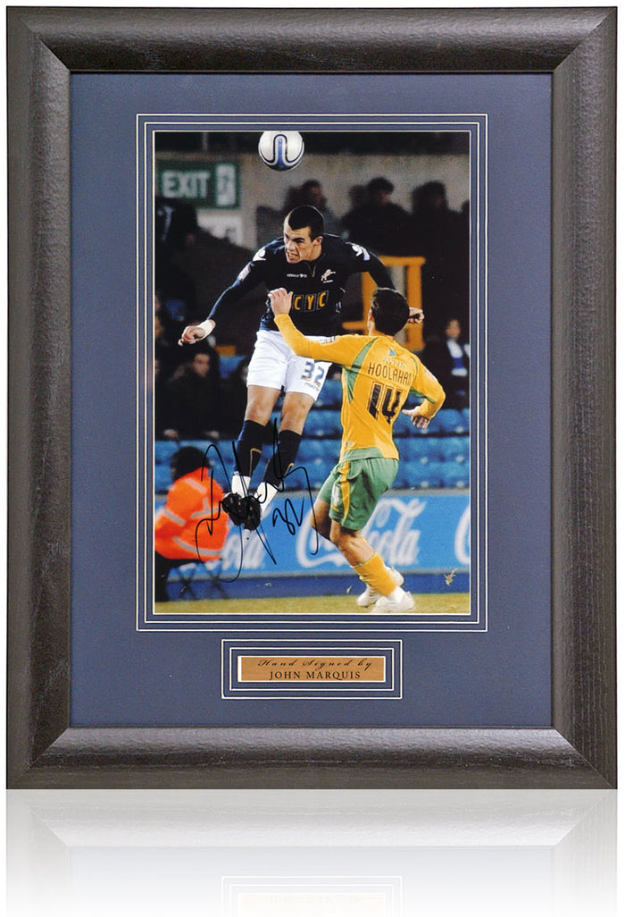 John Marquis Millwall Hand Signed Photograph 15x19" Framed
