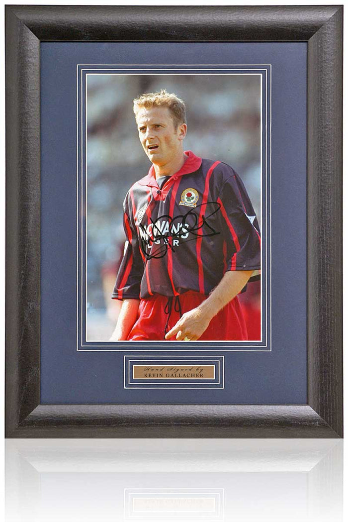Kevin Gallacher Blackburn Rovers Legend Hand Signed Photograph 15x19" Framed