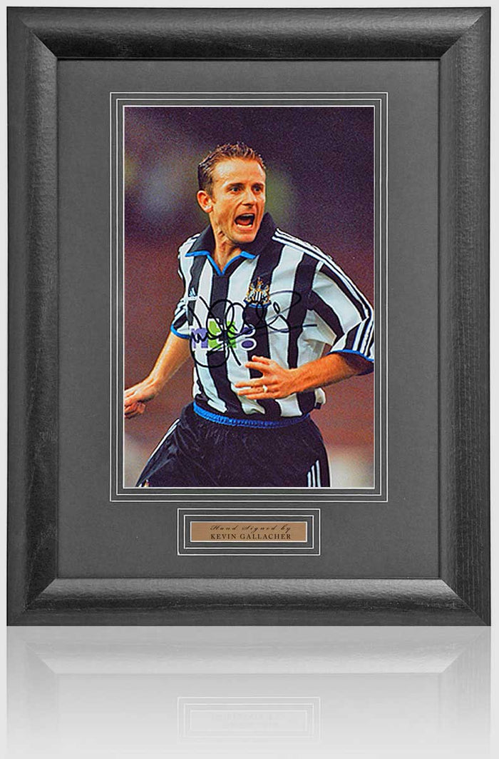 Kevin Gallacher Newcastle United Hand Signed Photograph 15x19in Framed