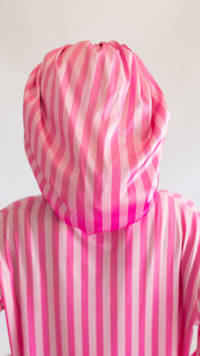 Kid's Satin Bonnet in Pink Paradise