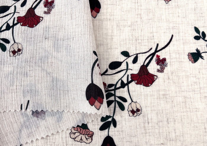 Lamp Light - Linen Rayon Print Fabric, Design by Madeline, Madswick Studio, 8226