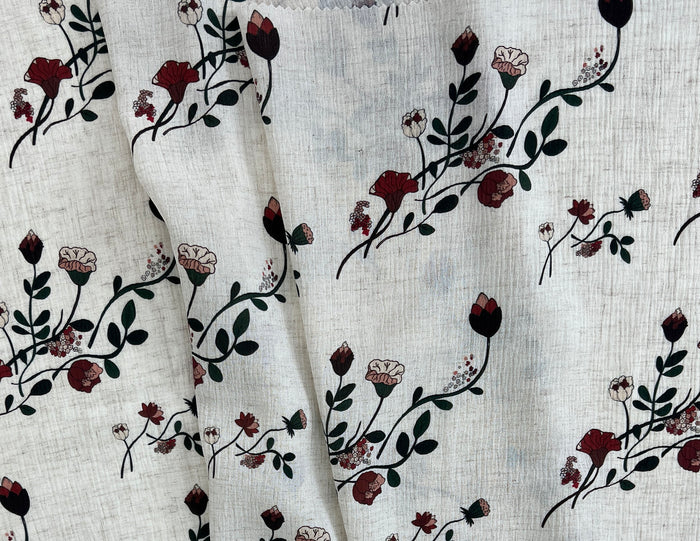 Lamp Light - Linen Rayon Print Fabric, Design by Madeline, Madswick Studio, 8226