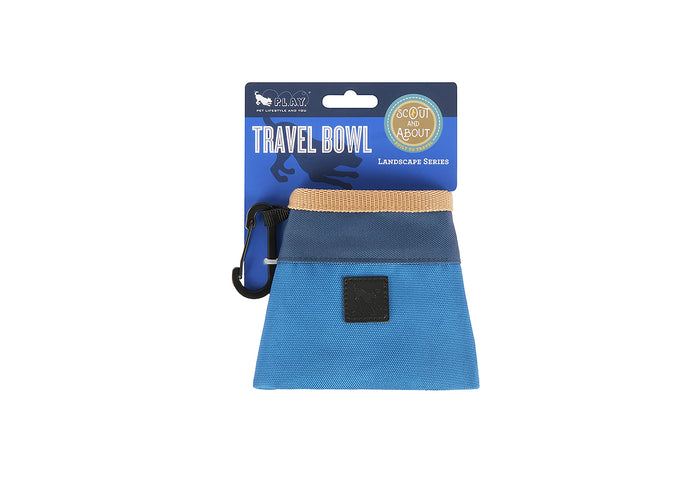 P.L.A.Y.'s Landscape Series Travel Bowl - River folded up with packaging