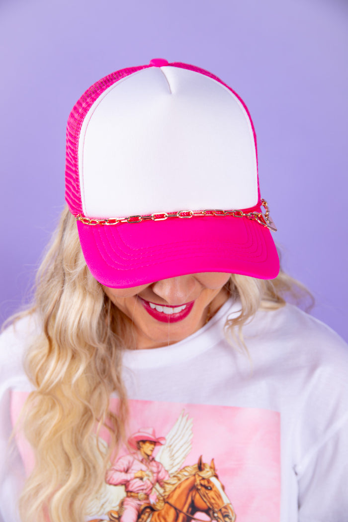 Large Lock Trucker Hat Chain - FINAL SALE
