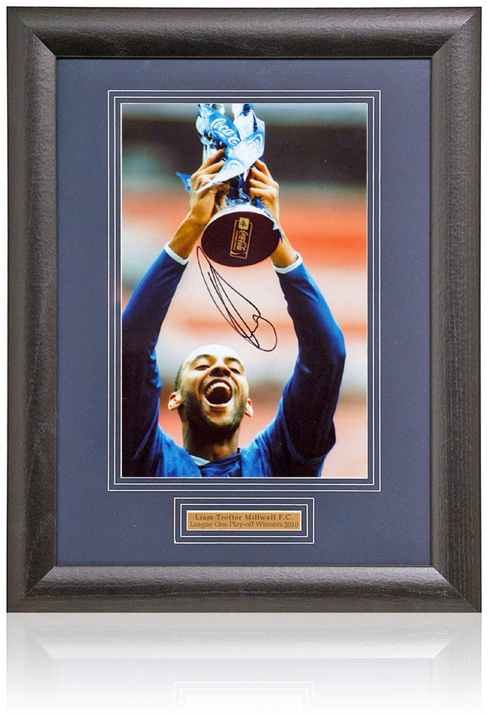 Liam Trotter Millwall Hand Signed 2010 Play-off Final Photograph 15x19" Framed