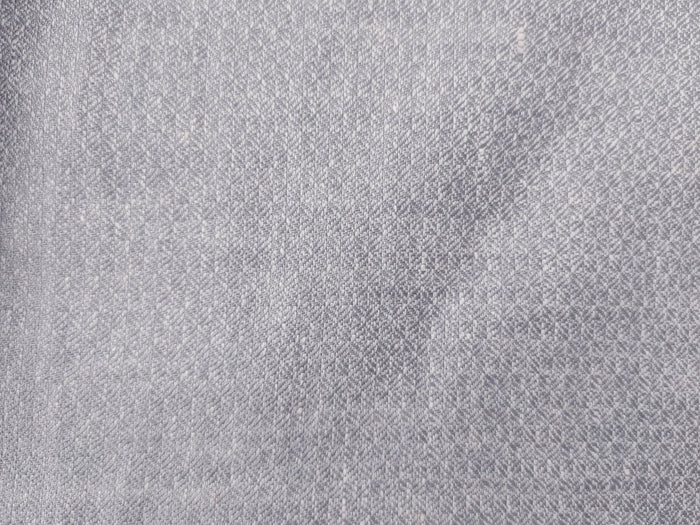 Light Grey 100% Linen Jacquard Chambray Fabric 4435 - The Linen Lab - Grey