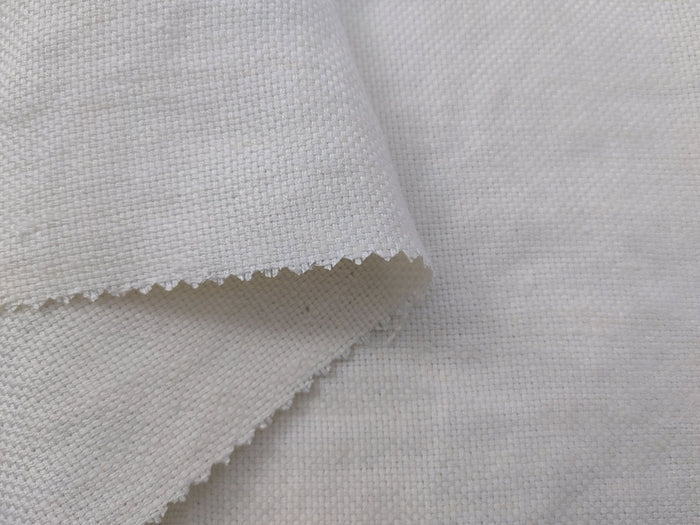 Linen Bamboo Canvas Fabric Heavy Weight 1666 - The Linen Lab - White