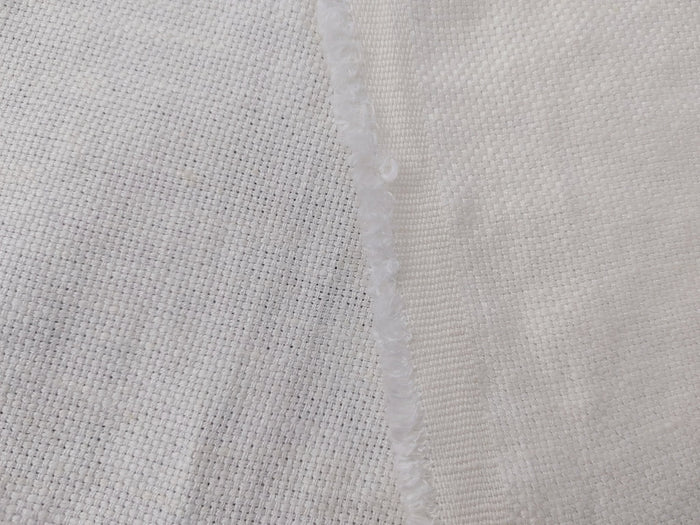 Linen Bamboo Canvas Fabric Heavy Weight 1666 - The Linen Lab - White