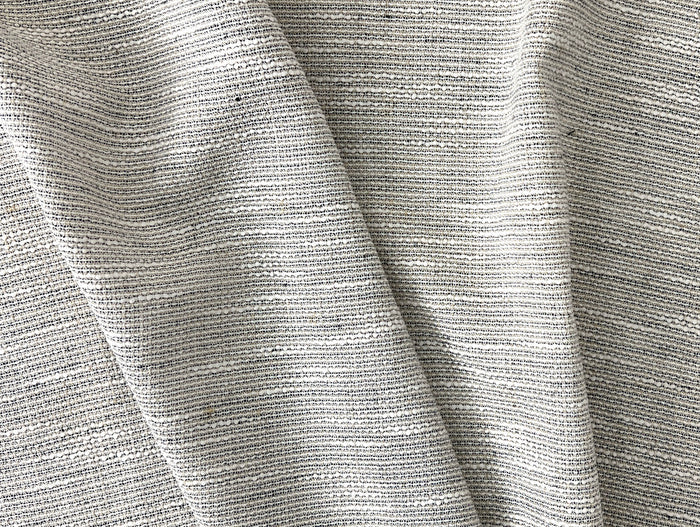 Linen Blend Dobby Tweed-Style Fabric – Grey Melange Texture | Light-Medium Weight, Pre-Washed 8269