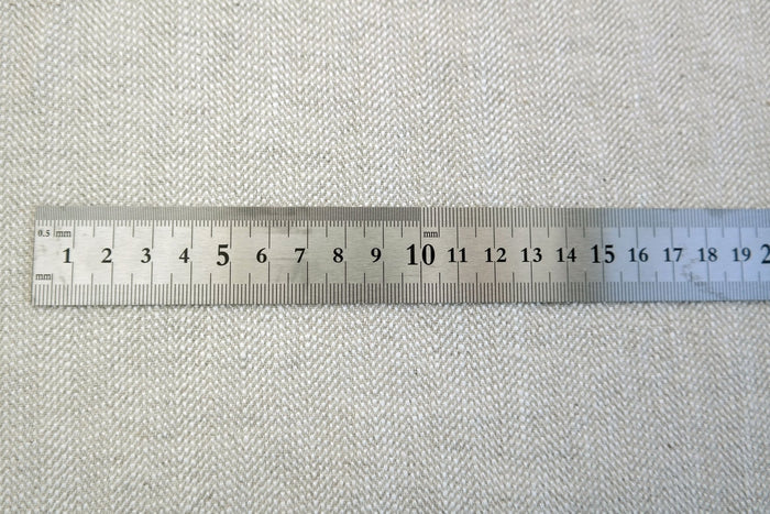 Linen Fabric HBT Herringbone Twill Heavy Weight 7299 - The Linen Lab - Natural 7299