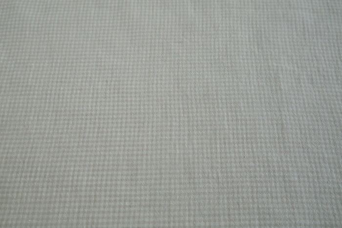 Linen Fabric Seersucker Gingham Check 7161 7235 - The Linen Lab - Beige 7161