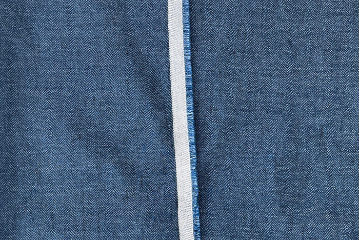 Linen Blend Herringbone Chambray Fabric with Stretch – Medium Weight 8013 8014 8200