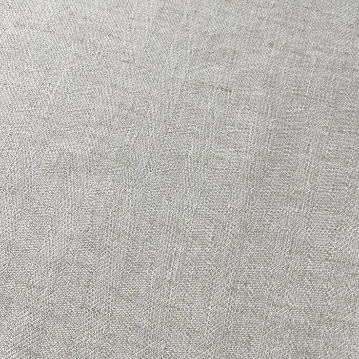 Linen Melange Fabric HBT Herringbone Twill (6667 6668) - The Linen Lab - Light Natural