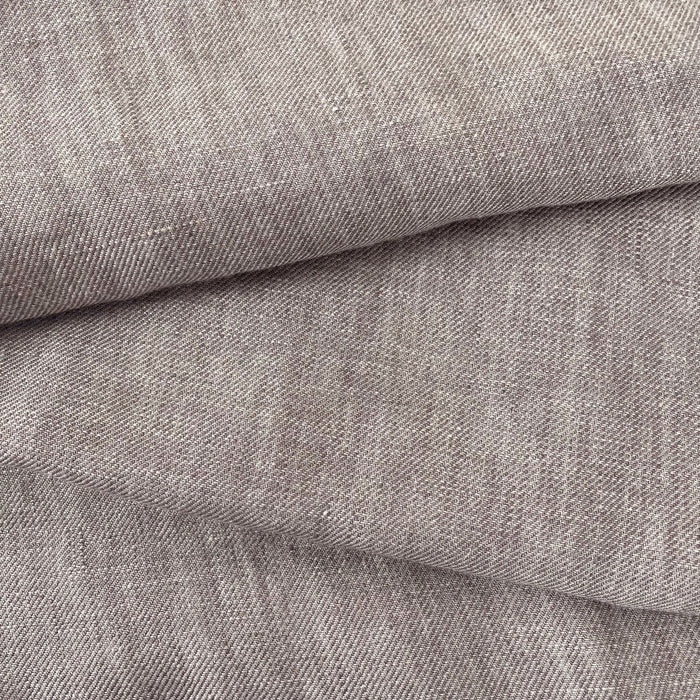 Linen Brown Twill Fabric 7543 - The Linen Lab - Brown
