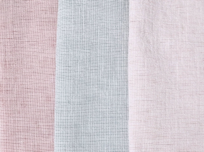 Linen Cotton Stripe Fabric: Subtly Wrinkled Elegance 6163 6236 5975 - The Linen Lab - Pink