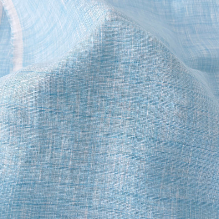 Linen French Melange Fabric Light Weight 4738 - The Linen Lab - Blue