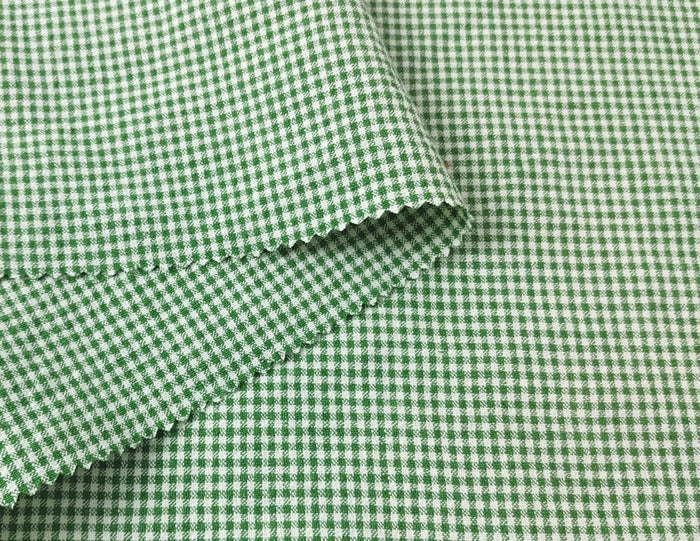 Linen Nylon Cotton Small Check Fabric with Subtle Seersucker Effect - A Blend of Comfort and Style 7635 7636 - The Linen Lab - Red