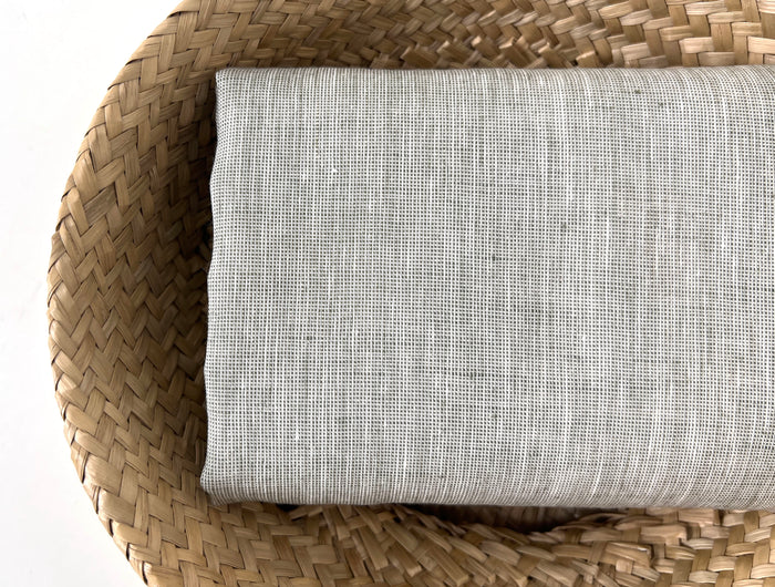 Linen Polyester Blend Fabric – Pre-Washed, Medium Weight, Slightly Crisp 3506