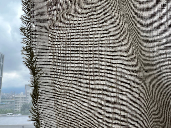 Linen Polyester Blend Fabric – Pre-Washed, Medium Weight, Slightly Crisp 3506
