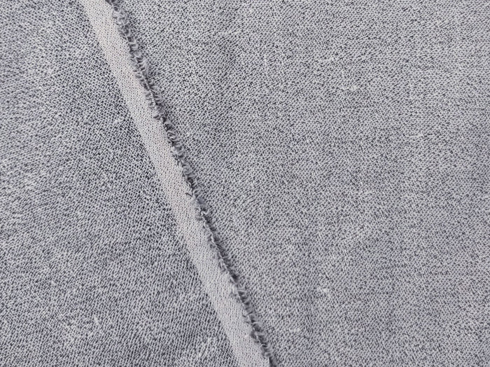 Linen Polyester Twisted Yarn Chambray Fabric in White and Black 3193 - The Linen Lab - Grey