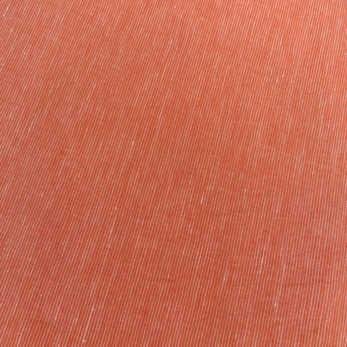 Linen Thin Stripe Fabric - The Linen Lab - Orange