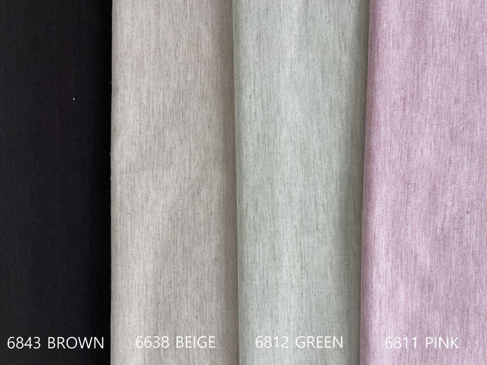 Linen Rayon Strech Melange Fabric 6638 6812 6811 6843 - The Linen Lab - BROWN 6843
