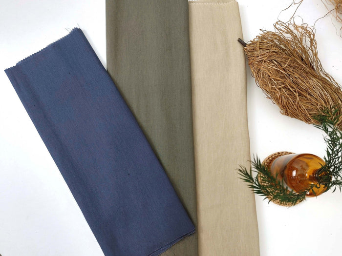 Linen Tencel Silk Fabric: Light Weight, Plain Weave 6898 7666 7667 - The Linen Lab - Grey