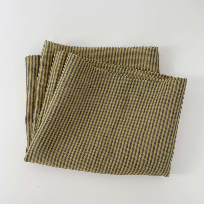 Linen Thin Stripe Fabric 6267 6495 6496 - The Linen Lab - Yellow