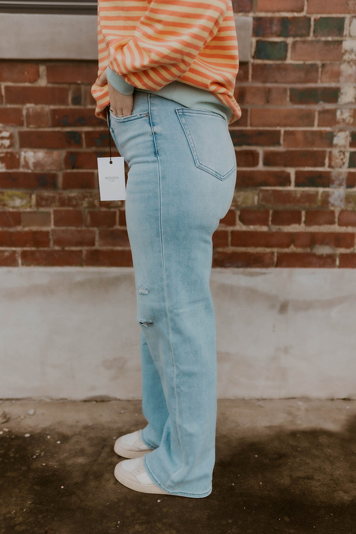 Logan High Rise Dad Jean- Hidden