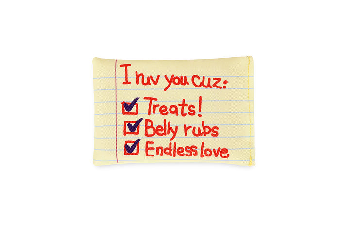 P.L.A.Y. Love Bug Collection - Ruv Letter Toy back of card