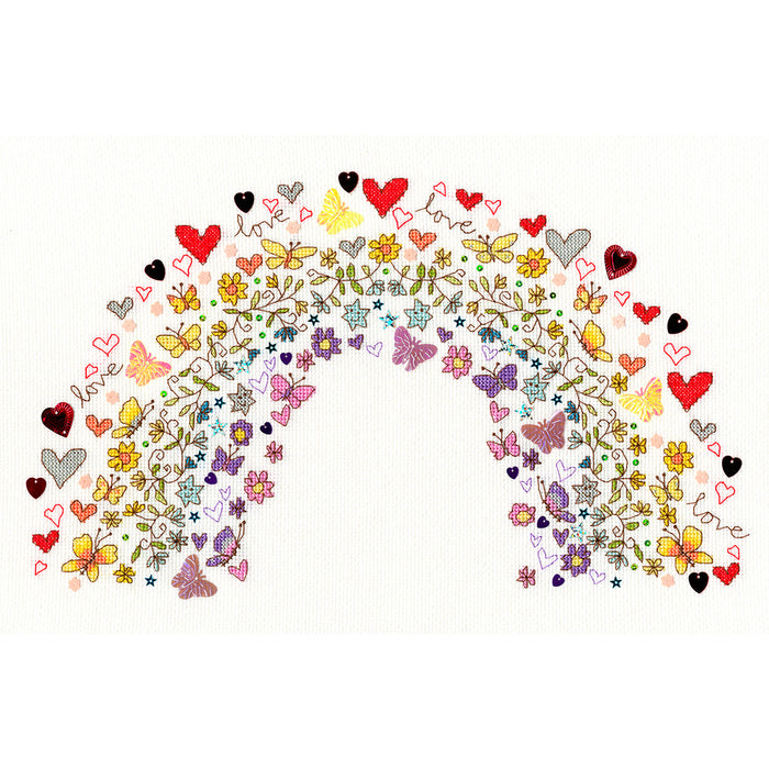 Lovely Rainbow Cross Stitch Kit-Stitched Modern