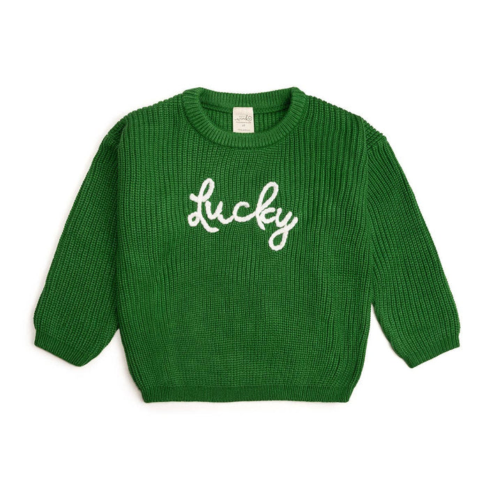 Lucky St. Patrick's Day Knit Sweater - Sweaters
