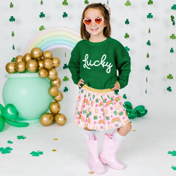 Lucky St. Patrick's Day Knit Sweater - Sweaters