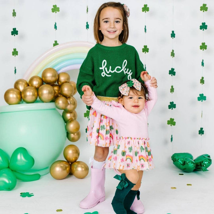 Lucky St. Patrick's Day Knit Sweater - Sweaters